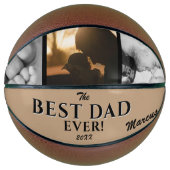 Moderne beste vader op dag van vader 3 Foto Basketbal (Voorkant)