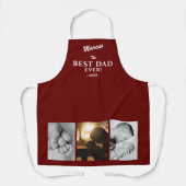 Moderne beste vader op dag van vader 3 Foto Schort (Voorkant)