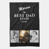 Moderne beste vader op dag van vader 3 Foto Theedoek (Verticaal)