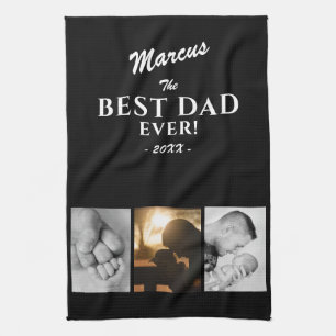 Moderne beste vader op dag van vader 3 Foto Theedoek