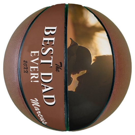 Moderne beste vader op vaderdag Keepasfoto Basketbal (Verticaal)