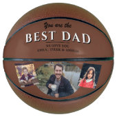 Moderne beste vader vader 3 Foto Collage Basketbal (Voorkant)