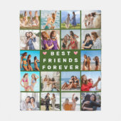 Moderne beste voor altijd vrienden: Fotocollage op Fleece Deken (Voorkant)