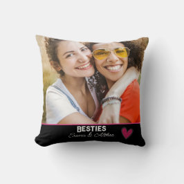 Moderne Beste Vriend Foto en Naam Kussen