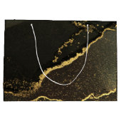 Moderne Beste Vriend Zwart en Goud Foto Verjaardag Groot Cadeauzakje (Achterkant)