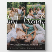 Moderne Beste vrienden 3 Foto Collage & aangepaste Fotoplaat (Voorkant)