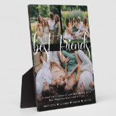 Moderne Beste vrienden 3 Foto Collage & aangepaste Fotoplaat (Zijkant)