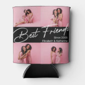 Moderne beste vrienden 4 foto collage cadeau blikjeskoeler (Voorkant)