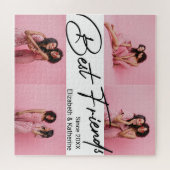 Moderne beste vrienden 4 foto collage cadeau legpuzzel (Horizontaal)