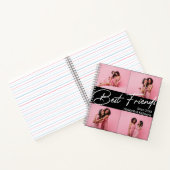 Moderne beste vrienden 4 foto collage cadeau notitieboek (Binnen)