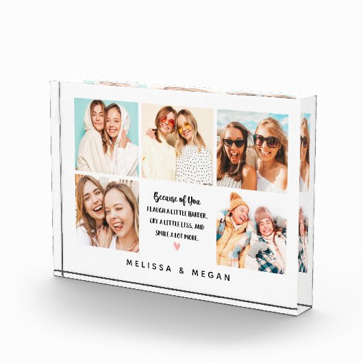 Moderne beste vrienden 5 fotocollage blok (Rechts)