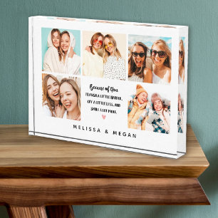 Moderne beste vrienden 5 fotocollage blok