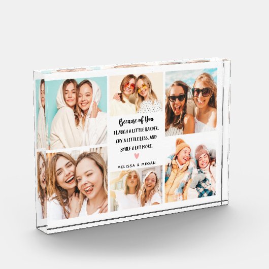 Moderne beste vrienden 6 Foto Collage Block (Links)