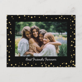Moderne beste vrienden BFF Besties Foto zwart Gold Briefkaart