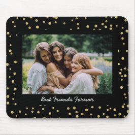 Moderne beste vrienden BFF Besties Foto zwart Gold Muismat