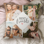Moderne Beste Vrienden BFF Script Foto Kussen<br><div class="desc">Een best friends fotokussen met ruimte voor 4 foto's aan de voor- en achterkant. Personaliseer het met foto's van je vrienden. Ontworpen voor u door Blackberry Boulevard.</div>
