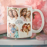 Moderne Beste Vrienden BFF Script Fotocollage Tweekleurige Koffiemok<br><div class="desc">Een best friends fotocollage mok met ruimte voor 8 foto's. Personaliseer het met je favoriete foto's van je vrienden. Ontworpen voor u door Blackberry Boulevard.</div>
