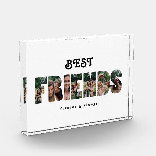 Moderne beste vrienden Collage Foto Gift for Frien (Links)