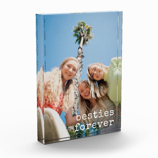 Moderne Beste Vrienden Custom Besties Forever Over Fotoblokken (Links)