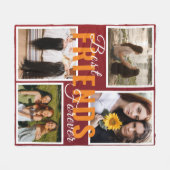 Moderne BESTE VRIENDEN FOREVER Fotocollage Rood Fleece Deken (Voorkant (Horizontaal))