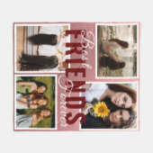 Moderne BESTE VRIENDEN FOREVER Fotocollage Roze Fleece Deken (Voorkant (Horizontaal))