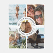 Moderne beste vrienden Foto Collage Besties Fleece Deken (Voorkant)