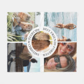Moderne beste vrienden Foto Collage Besties Fleece Deken (Voorkant (Horizontaal))