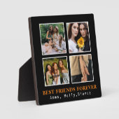 Moderne beste vrienden Foto Collage Besties Fotoplaat (Voorkant)