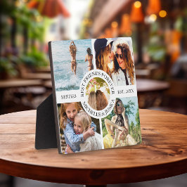 Moderne beste vrienden Foto Collage Besties Fotoplaat