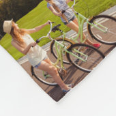 Moderne Beste vrienden Foto Collage Black MEDIUM Fleece Deken (Hoek)