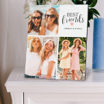 Moderne Beste vrienden Foto Collage Plaque Fotoplaat<br><div class="desc">Een foto van beste vrienden met ruimte voor 3 foto's. personaliseer het met foto's van je bekenden. Ontworpen voor jou door Blackberry Boulevard.</div>