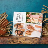 Moderne Beste vrienden Foto Collage Plaque Fotoplaat (Zijkant)