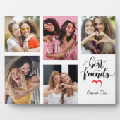 Moderne beste vrienden Fotogrid Keepsake Fotoplaat (Voorkant)