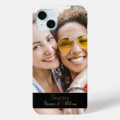 Moderne Beste Vrienden Fotonaam Case-Mate iPhone Case (Achterkant)