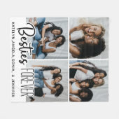 Moderne beste vrienden gepersonaliseerde chique 4 fleece deken (Voorkant (Horizontaal))