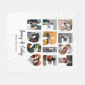 Moderne Beste Vrienden Hart Besties Fotocollage Fleece Deken (Voorkant (Horizontaal))