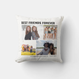 Moderne beste vrienden voor altijd 4 foto collage  kussen
