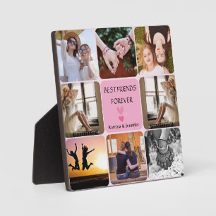 Moderne beste vrienden voor altijd 8-foto collage fotoplaat