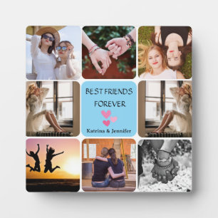 Moderne beste vrienden voor altijd 8-foto collage  fotoplaat