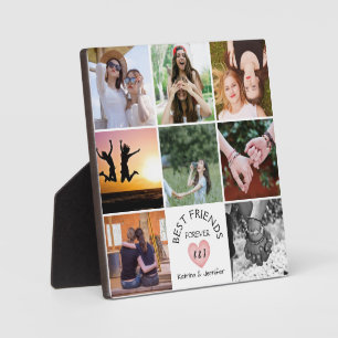 Moderne beste vrienden voor altijd 8-foto collage  fotoplaat