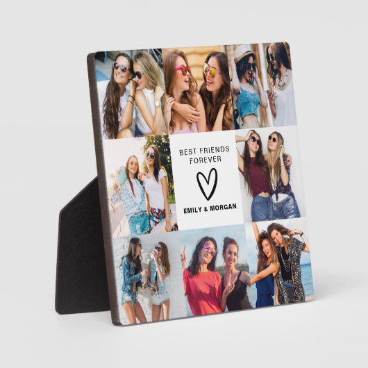 Moderne Beste Vrienden Voor Altijd Foto Collage Na Fotoplaat (Voorkant)