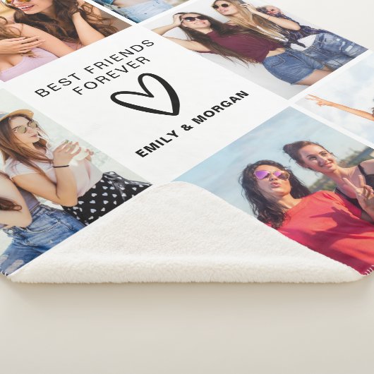 Moderne Beste Vrienden Voor Altijd Foto Collage Na Sherpa Deken (3/4)