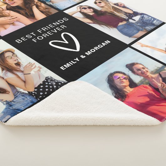 Moderne Beste Vrienden Voor Altijd Foto Collage Na Sherpa Deken (3/4)