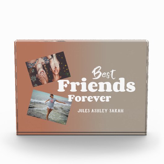 Moderne beste vrienden voor altijd fotoblokken (Voorkant)