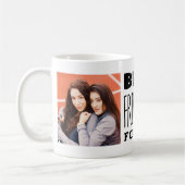 Moderne beste vrienden voor altijd gedurfde typogr koffiemok (Links)