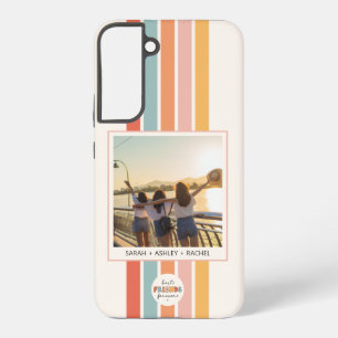 Moderne beste vrienden voor altijd retro aangepast samsung galaxy hoesje
