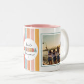 Moderne beste vrienden voor altijd retro aangepast tweekleurige koffiemok (Voorkant rechts)