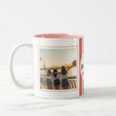 Moderne beste vrienden voor altijd retro aangepast tweekleurige koffiemok (Links)