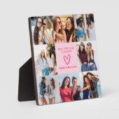Moderne beste vrienden voor altijd roze fotocollag fotoplaat (Voorkant)