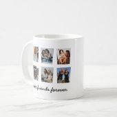 Moderne beste vrienden voor ooit 6 Fotocollage-pro Koffiemok (Voorkant links)